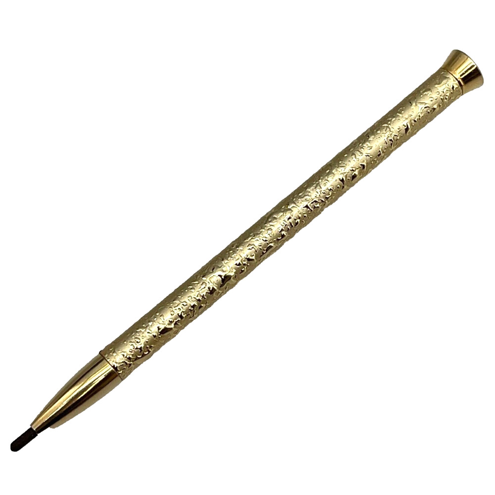 Vintage Geminesse Brow Pencil Brown Retractable Gold Case Makeup Collectible